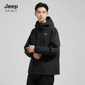 [지프]JEEP SPIRIT 공용 기능성 후디 윈드브레이커 블랙 (JSSPJK
