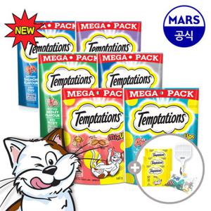 템테이션 메가팩 4팩 골라담기+고양이모래삽+캣닢쿠션+템테이션12gx3팩