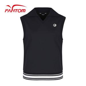 [팬텀] 여성 카라 넥변형 민소매 티셔츠