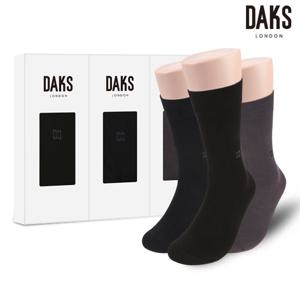 [닥스] 신사 3족 선물세트 면 장목 무지 24329