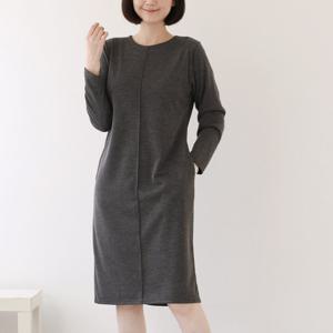 [웬디즈갤러리]심플 라운드넥 기모 원피스 HOP104