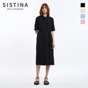 [SISTINA] 인기 벨티드 셔츠 원피스_AWWOPO21510
