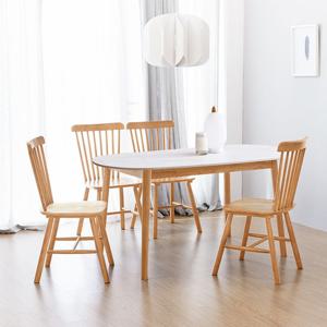 베스트리빙 스칸디 토토 12T 타원형 세라믹 4인(1600) 식탁세트/의자 4개