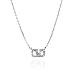 발렌티노 목걸이 5W2J0Q37 YCW 68S V로고 시그니처 여성목걸이