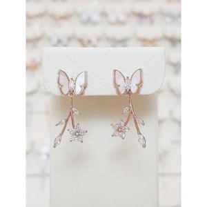 볼라레 세이브존01 주노 나비 자개 오닉스 드롭 귀걸이 spe925