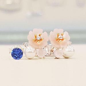 볼라레 세이브존01 분홍자개 플라워 귀걸이 SPE305