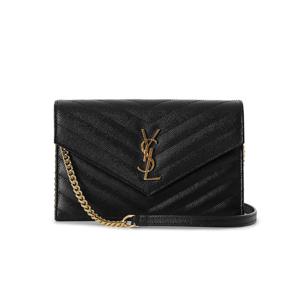 생로랑 742920 BOW01 1000 카산드라 엔벨로프 체인 여성크로스백