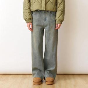 행텐 HC04 여성기모와이드워싱청바지 10490-155-801