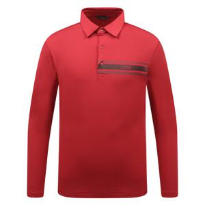 [링스] 남성 전판 보더 프린트 포인트 카라 티셔츠 L11D3TO308_RE