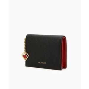 [JILLSTUART ACC][LILY] 블랙 쁘띠 참장식 배색 반지갑 JAWA5E774BK
