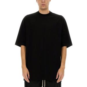 릭오웬스 릴랙스 핏 베이직 코튼 티셔츠 RU01E5249 BA09