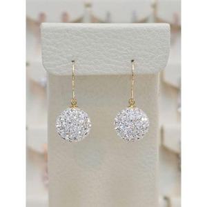 볼라레 세이브존03 볼라레 14K지에프 12mm화이트미러볼 후크귀걸이 AGSSS1686A