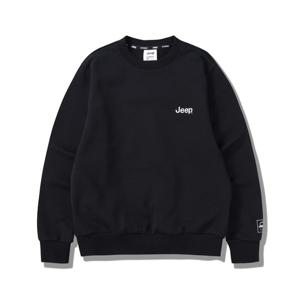 [지프]JQ1TSU802 블랙 25년 남녀공용 선기획 지프 베이직 맨투맨