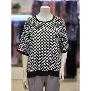 세리아 세이브존07 라운드넥 5부 소매 티셔츠 252519