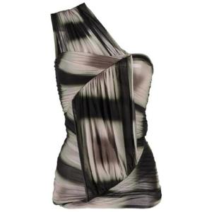 25 FW 릭오웬스 옹브레 이펙트 비대칭 드레이프 탑 RP01C5145BZP2 TP432306709