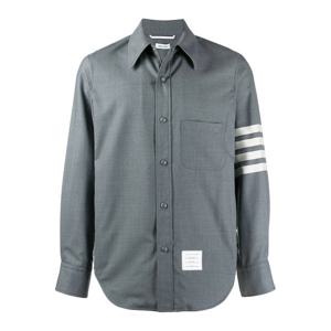 톰브라운 4바 울 스냅버튼 셔츠 자켓 미드그레이 MJO055A 06146 035