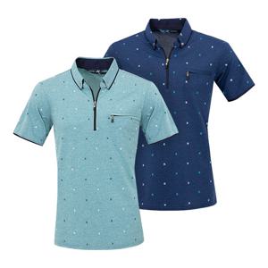 쟌피엘 남성 소프트 쿨 스판 집업 반팔티셔츠 Model No_J2-5E023