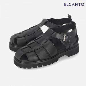 엘칸토  (LCMO02U526) 남성 소가죽 피셔맨 샌들 3cm