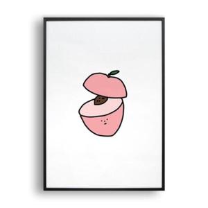 아트박스/올뉴프레임 조각과일 친구들 _복숭아 / 일러스트 액자