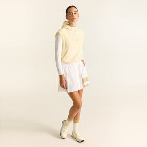 [먼싱웨어]여성 플리츠 밴딩 큐롯 팬츠 화이트(MQ322LSP72)