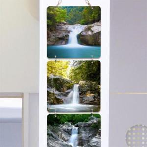 아트박스/꾸밈 nn664-멀티아크릴액자_숲속의시원한폭포(4단소형)