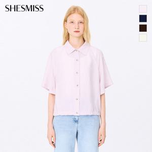 [쉬즈미스] 백 슬릿 스트링 셔츠_SWWSTP22140