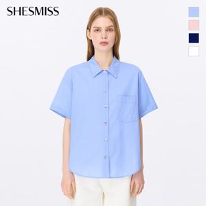 [쉬즈미스] 코튼 스트라이프 오픈 카라 셔츠_SWWSTP22230