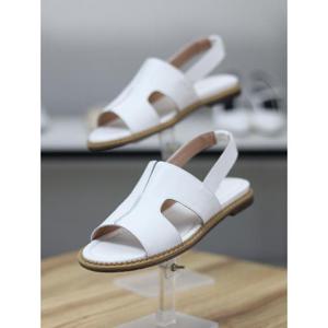 바이로쏘 세이브존06 가죽 절개라인 플랫굽 밴딩 1cm 슬링백샌들 (BY)25S125J91CJ3