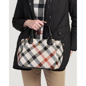 닥스 골프 여성 25FW ONLINE EXCLUSIVE 베이지 클래식 체크 토트백 DNGF5F956I1