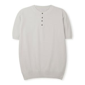 [리빌모아]남자 여름 헨리넥 포멀 솔리드 반팔 니트 SG-KNH-Q018