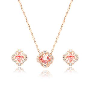 스와로브스키 5516488 Una Sparkling Dance 클로버 귀걸이 목걸이 세트