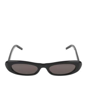 생로랑 블랙 오벌 다크 렌즈 선글라스 SL 557 SHADE 001