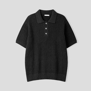 [리빌모아]남자 그레인 스카시 카라넥 반팔 니트티 AS-KNH-Q003