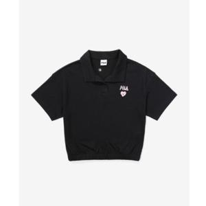 휠라 아티스트 이진 여성 크롭 카라티 FS2TSF2A51F_BLK