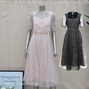 [미니멈]MD 시스루 셔링 플레어원피스  MD MYBAWO5150 M_CJ