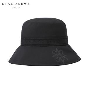 [세인트앤드류스] 여성 글리터 심볼 와이어 헴 버킷햇 821E3CP164_BK