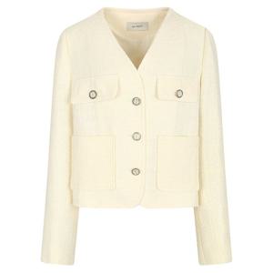 [제이제이 지고트]플랩 디테일 브이넥 트위드 재킷 GN9M0JK94