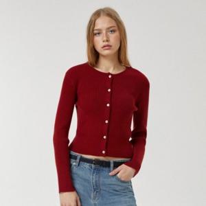 [후아유]여성 Ribbed Button Cardigan WHCKF4742F