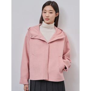 [빈폴레이디스]핸드메이드 후드 쇼트 코트 핑크 (BF4X30C02X)