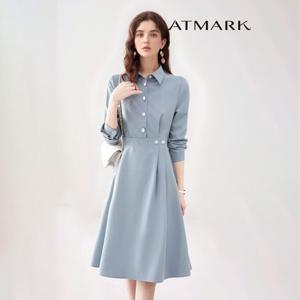 ATMARK 랩스타일플리츠셔츠원피스_AA56OP004G