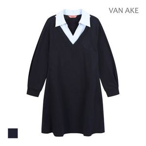 [반에이크]MARIO카라배색 레이어드 원피스_VB34OPMD02Z