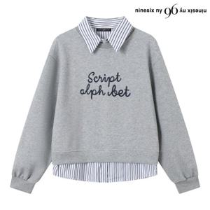 [나인식스뉴욕]셔츠레이어드 맨투맨(NP3LW019L0)