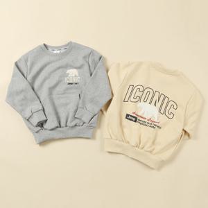 [지프키즈]아이코닉 곰와펜 맨투맨  KN4TSU853