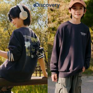 디스커버리키즈 DKTR18054 키즈 아웃도어 로고 그래픽 맨투맨
