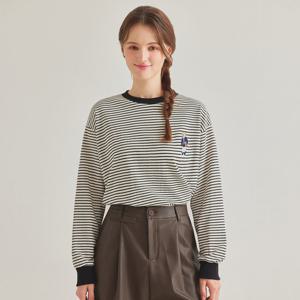 FOCUS  곰돌이 자수배색 줄무늬 티셔츠 PBBF5F1TS6650