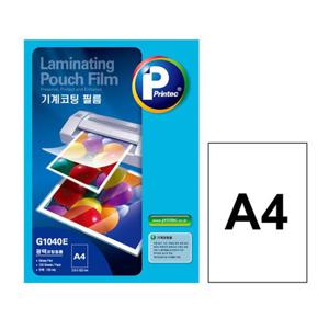 프린텍 G1040E 기계코팅 필름 A4 100MIC 100매 프린텍 코팅지 기계코팅 프린텍코팅 코팅필름 기계코팅용지 코팅용지 기계코팅필름