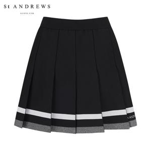 [세인트앤드류스] 여성  글리터 라인 자카드 니트 스커트 821E3PNA82_BK