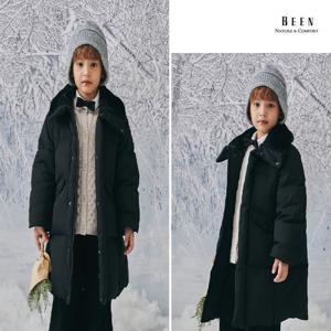 [빈]BZ63JP01BK 블랙 퍼 배색 다운 점퍼