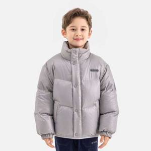 [차일디] 아웃도어프로덕츠키즈 (OD254ODJ01 LGY) 글로시 하이넥 숏 푸퍼 다운 라이트그레이