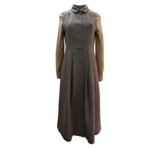 [비꼴리끄(여성)]소매니트 셔츠카라 원피스 B244WO4010